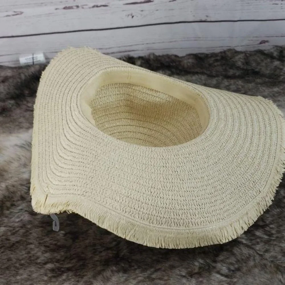Ladies Summer Floppy foldable‎ Brim Straw Sun hat